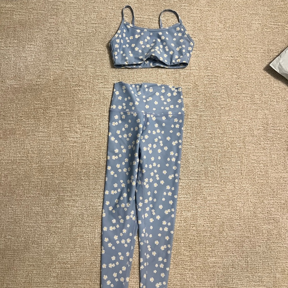 Blue Floral Activewear Set